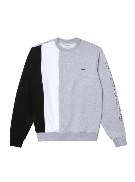 Lacoste colour on sale block crew sweatshirt
