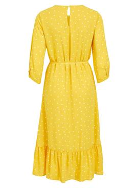 Kleid Vila Vidotties Gelb für Damen