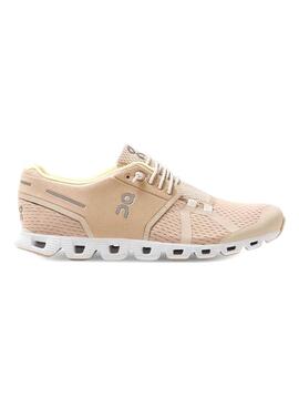 Sneaker On Running Cloud Sand Pearl Rosa Damen