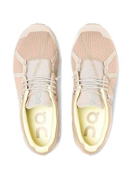 Sneaker On Running Cloud Sand Pearl Rosa Damen