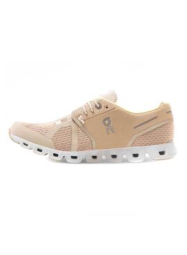 Sneaker On Running Cloud Sand Pearl Rosa Damen