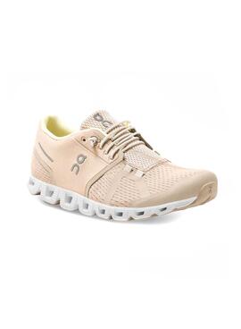 Sneaker On Running Cloud Sand Pearl Rosa Damen