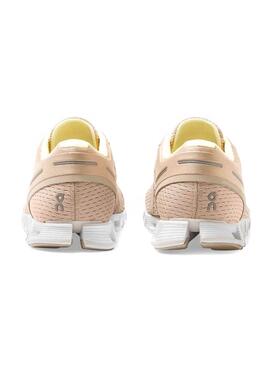 Sneaker On Running Cloud Sand Pearl Rosa Damen
