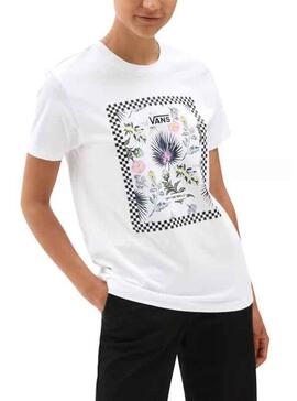 T-Shirt Vans Border Floral Weiss für Damen