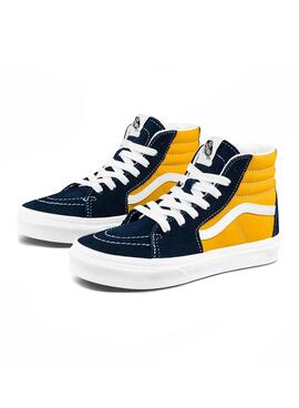 Sneaker Vans Sk8-Hi Blau Marineblau y Gelb