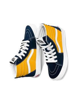 Sneaker Vans Sk8-Hi Blau Marineblau y Gelb