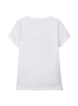 T-Shirt Name It  Ausatmen Weiss für Mädchen