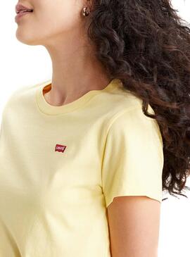 T-Shirt Levis Basic Gelb für Damen