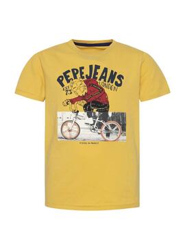 T-Shirt Pepe Jeans Jonathan Gelb für Junge