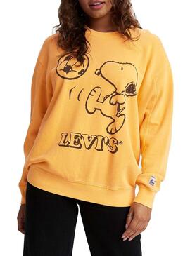 T-Shirt Levis Snoopy Yellow Unbasic für Damen
