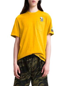 T-Shirt Levis Snoopy Pocket Gelb Entspannt