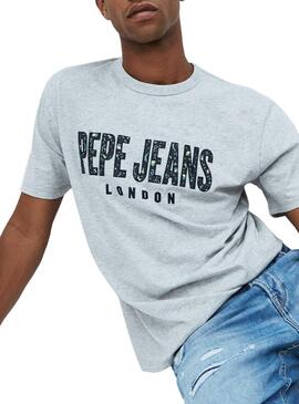 T-Shirt Pepe Jeans Salvador Grau für Herren