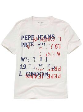 T-Shirt Pepe Jeans Harold Weiss für Herren