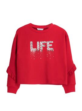 Sweatshirt Mayoral Knitted Rom Rot für Mädchen