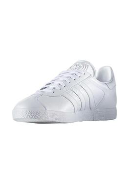 Sneaker Adidas Gazelle Weiss Piel Herren Damen