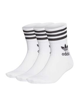 Calcetines Adidas 3 Pares Mid Cut Weiss Junges