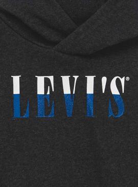 Sweatshirt Levis 90er Serif logo Schwarz für Junge