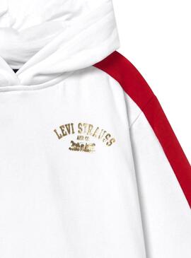 Sweatshirt Levis Farbe Block Weiss für Mädchen