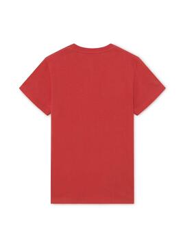 T-Shirt Hackett Basic Logo Rot für Junge