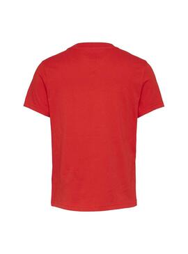 T-Shirt Tommy Jeans Americana Rot für Damen