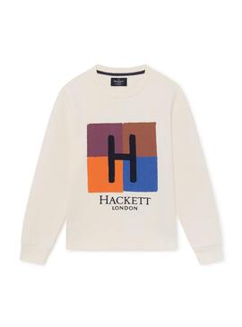 Sweatshirt Hackett Print Weiss für Junge
