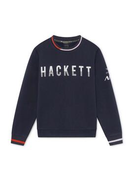 Sweatshirt Hackett AMR Racing Blau für Junge
