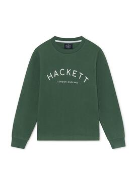 Sweatshirt Hackett Logo Grün für Junge