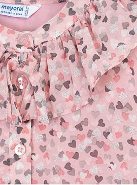 Kleid Mayoral Pink Hearts Gaze für Mädchen