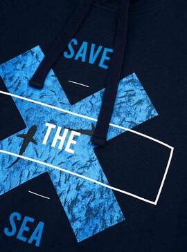Sweatshirt North Sails Save Sie Blau für Herren