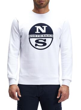 Sweatshirt North Sails Round Neck Weiss für Herren