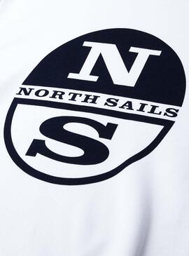Sweatshirt North Sails Round Neck Weiss für Herren