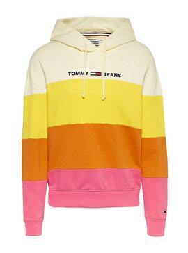 Sweatshirt Tommy Jeans Streifen Multicolor für Damen