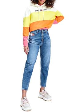 Sweatshirt Tommy Jeans Streifen Multicolor für Damen