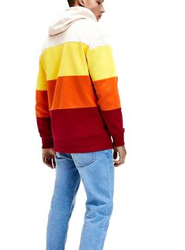 Sweatshirt Tommy Jeans Half Zip Colorblock Herren