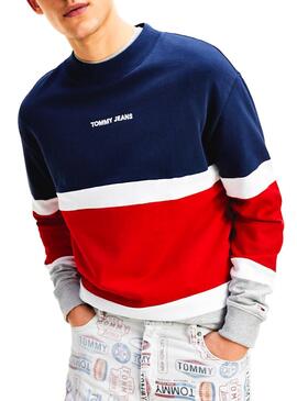 Sweatshirt Tommy Jeans Retro Colorblock für Herren