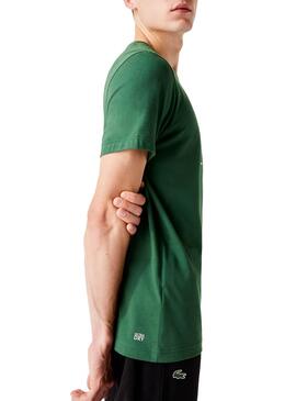 T-Shirt Lacoste Geometric Grün für Herren