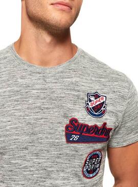 T-Shirt Superdry Patch Graue für Herren