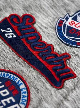 T-Shirt Superdry Patch Graue für Herren