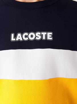 Sweatshirt Lacoste Block Gelb für Herren