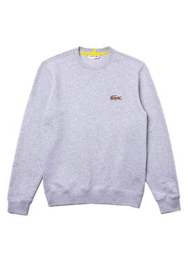 Sweatshirt Lacoste Animal Print Grau für Herren