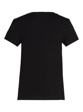 T-Shirt Calvin Klein Jeans Streifen Schwarz Damen