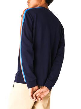 Sweatshirt Lacoste Tricolor Blau für Herren