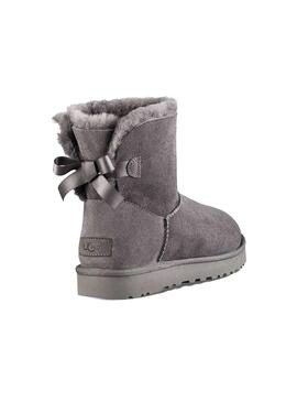 Stiefelettes UGG Mini Bailey Bow II Grau Damen