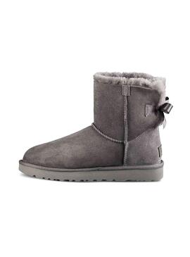 Stiefelettes UGG Mini Bailey Bow II Grau Damen