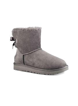 Stiefelettes UGG Mini Bailey Bow II Grau Damen