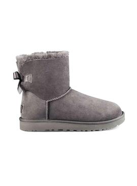 Stiefelettes UGG Mini Bailey Bow II Grau Damen