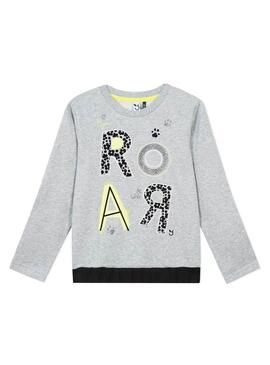 Sweatshirt 3 Pommes Roar Grau für Mädchen