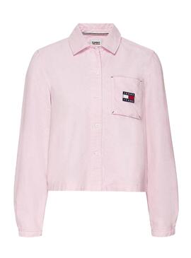 Hemd Tommy Jeans Technic Rosa für Damen