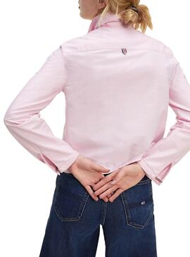 Hemd Tommy Jeans Technic Rosa für Damen