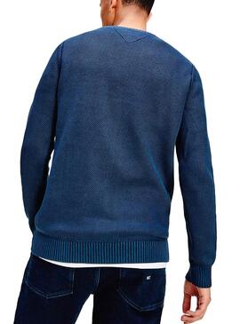 Pullover Tommy Jeans Washed Blau für Herren